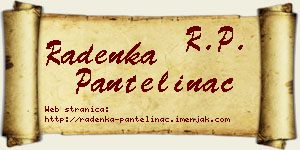 Radenka Pantelinac vizit kartica